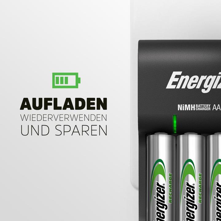 Immagine prodotto Energizer Base di ricarica (4 pz., AA, 1300 mAh, Batteria + Caricabatterie)