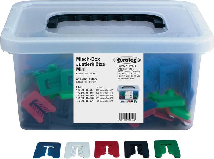 Eurotec Misch-Box Justierklötze Mini mit Schlitz (1 Stk.)