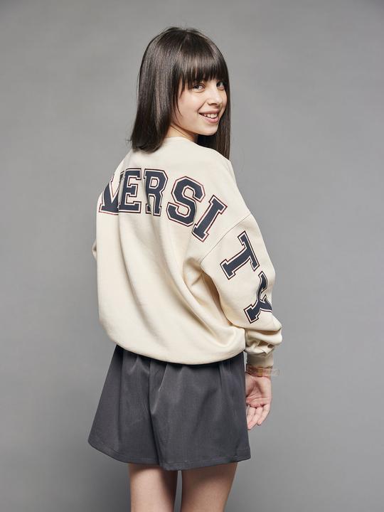 Immagine prodotto Jonen Mädchen Sweatshirt mit Glitzerbuchstaben hinten (128)