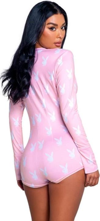 Produktbild Playboy Lingerie Slumber Bunny Onesie Rosa (S, M)