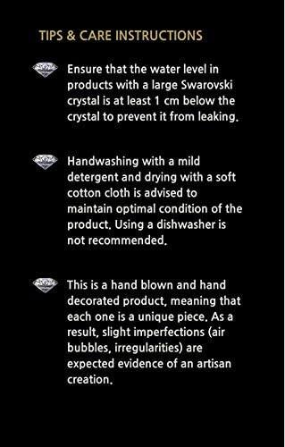 Image du produit Anna's Exclusive Decor Grande VASE EN VERRE Swarovski®,, dans une boîte cadeau soufflée à la bouche en (1 x, 30 cm)