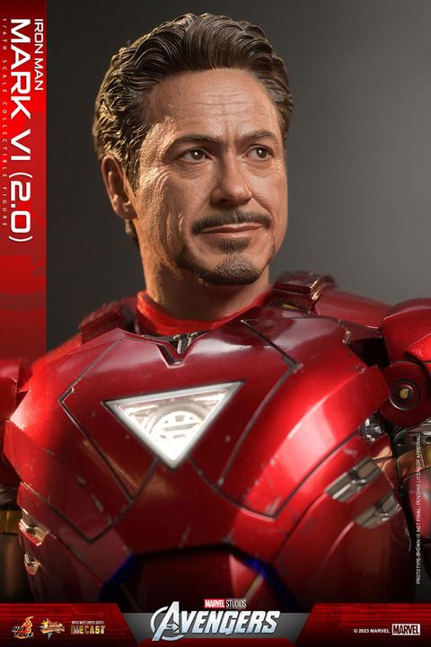 Actual product image Hot Toys Marvel's - The Avengers "Iron Man Mark VI (2.0)" 1/6 Diecast Action Figure 1/6
