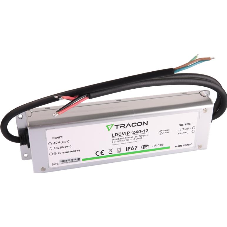 Tracon, Accessori per illuminazione, LED-Treiber mit geschütztem Metallgehäuse