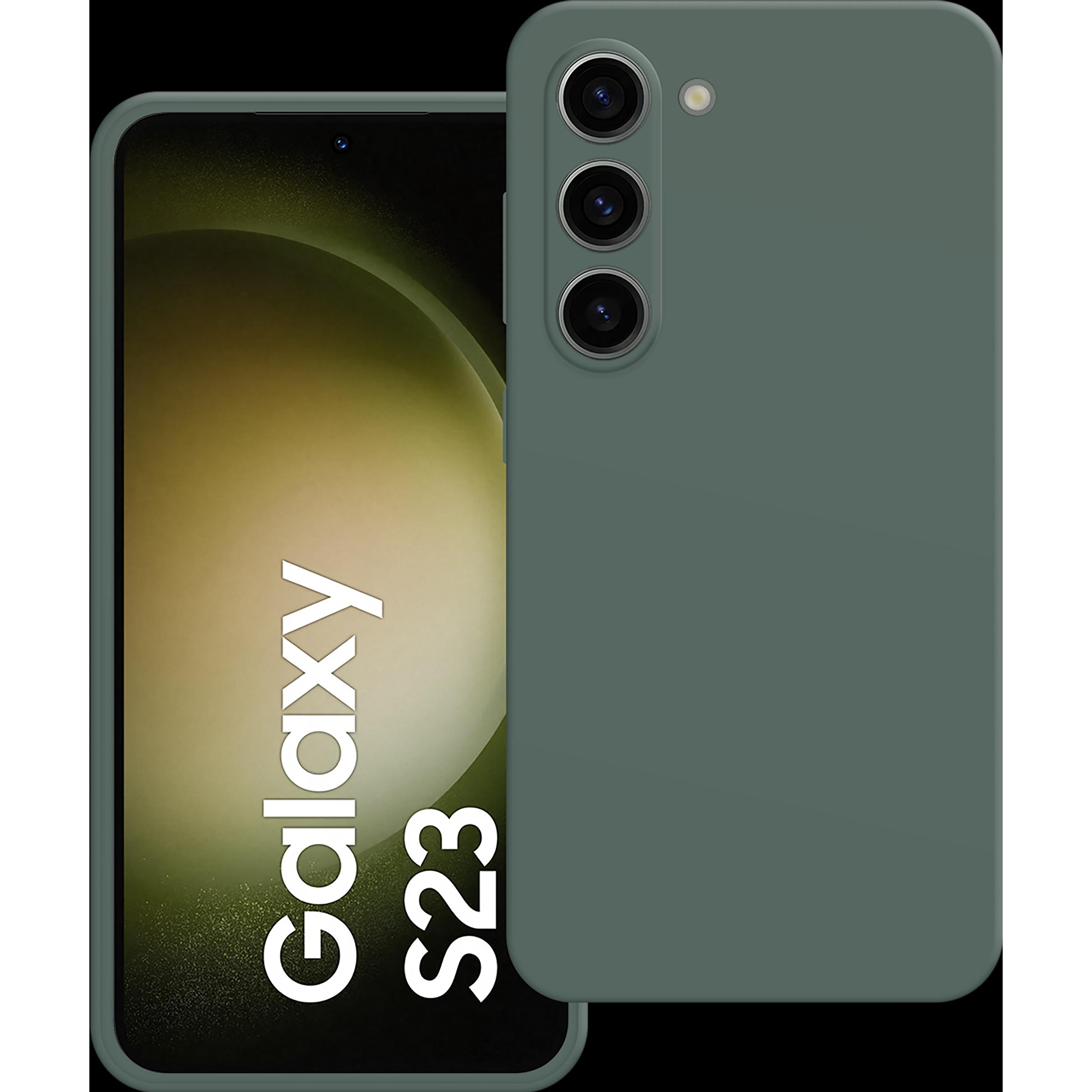 Cazy Silikon Hülle Kompatibel mit Samsung Galaxy S23 - Soft TPU Schutz - (Samsung Galaxy S23+), Smartphone Hülle, Grün
