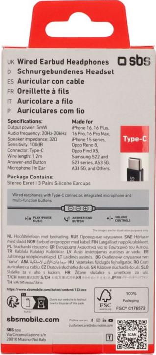 Label énergétique SBS Mix 100C (Filaire)
