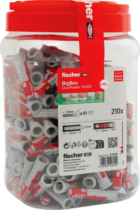Fischer DuoPower 10x50 BigBox (210) (1 Stk.)