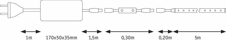 Image du produit Paulmann Bande LED SimpLED Power (Blanc chaud, 500 cm, Intérieur)
