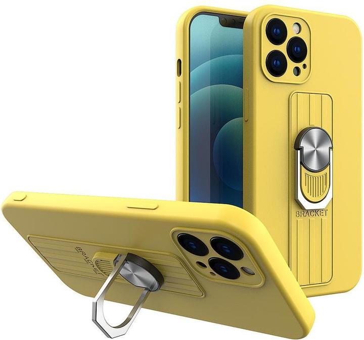 Hurtel Ring Case silicone case with finger grip and stand for