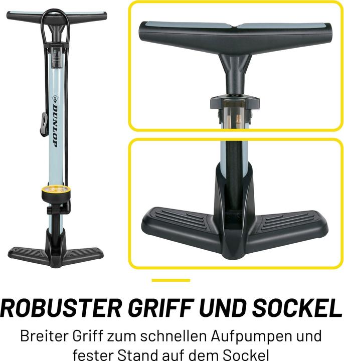 Productafbeelding Dunlop Vloerpomp fiets zwart/grijs
