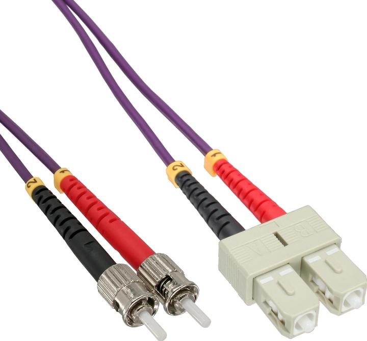 Produktbild InLine LWL Duplex Kabel SC/ST 50/125um OM4 7.5m (CAT7, 7.50 m)