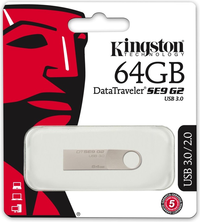 Produktbild Kingston DataTraveler SE9 G2 (64 GB, USB-A, USB 3.0)