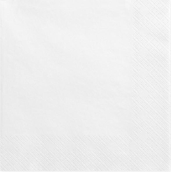Image du produit Creative Party Serviettes à boisson Blanches (50 pcs)