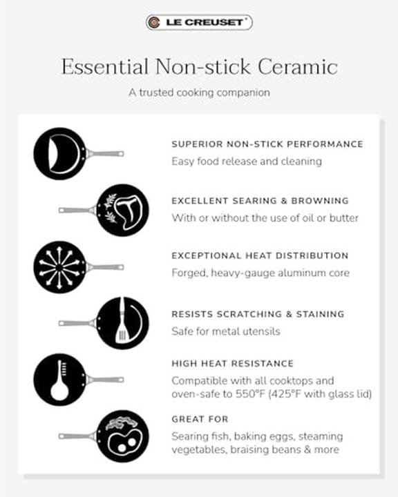 Productafbeelding Le Creuset Wokpan - Ã¸ 30 cm / 4.7 liter - Keramische anti-aanbaklaag (Aluminium, 30 x 11.50 cm)