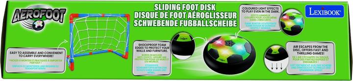 Immagine prodotto Lexibook AeroFoot - Disco da calcio in schiuma Hovercraft illuminato con 2 porte (Multilingue)