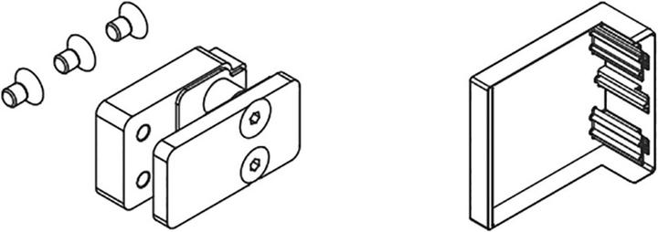 Actual product image HAWA Mounting set with clip-on cover -BANIO 40 GF