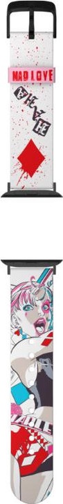 Image du produit Moby Fox Bracelet Smartwatch Harley Quinn Mad Love 22 mm (22 mm, Silicone, Acier inoxydable, Montre Apple)