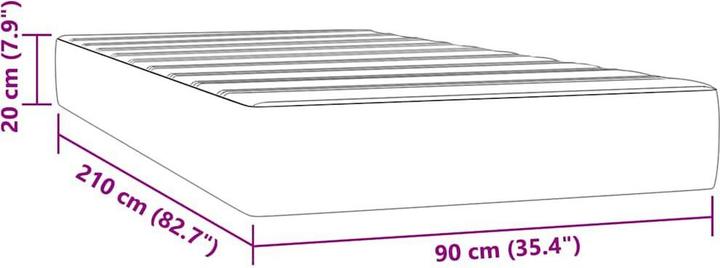 Produktbild vidaXL Taschenfederkern-Matratze (Federkern, 90 x 210 cm)