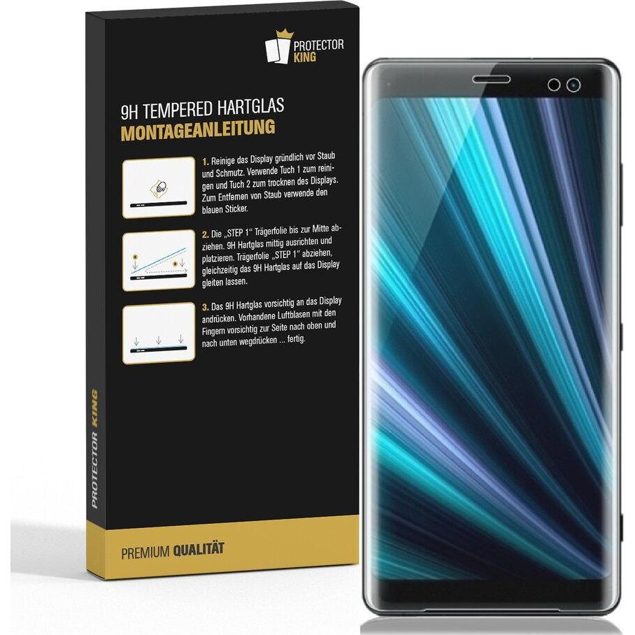 Thumbnail - Protectorking 1x echtes Tempered 9H Panzerhartglas 3D KLAR (1 Stück, Sony Xperia XZ3), Smartphone Schutzfolie