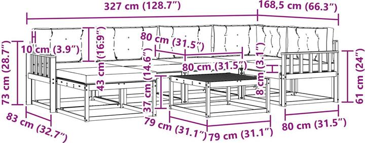 Produktbild vidaXL Outdoor-Sofa