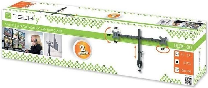 Image du produit Techly Support de bureau pour LCD TV LED 13 27 Côté à côté Pince (Tables, 27", 10 kg)