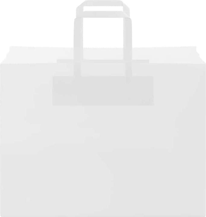 Immagine prodotto VidaXL Sacchetti di carta kraft 50 pezzi con manico bianchi 32x17x25 cm (Borsa da regalo, 50 x)