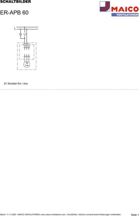 Actual product image Maico MAI ER-APB 60 Surface-mounted fan, fire protection