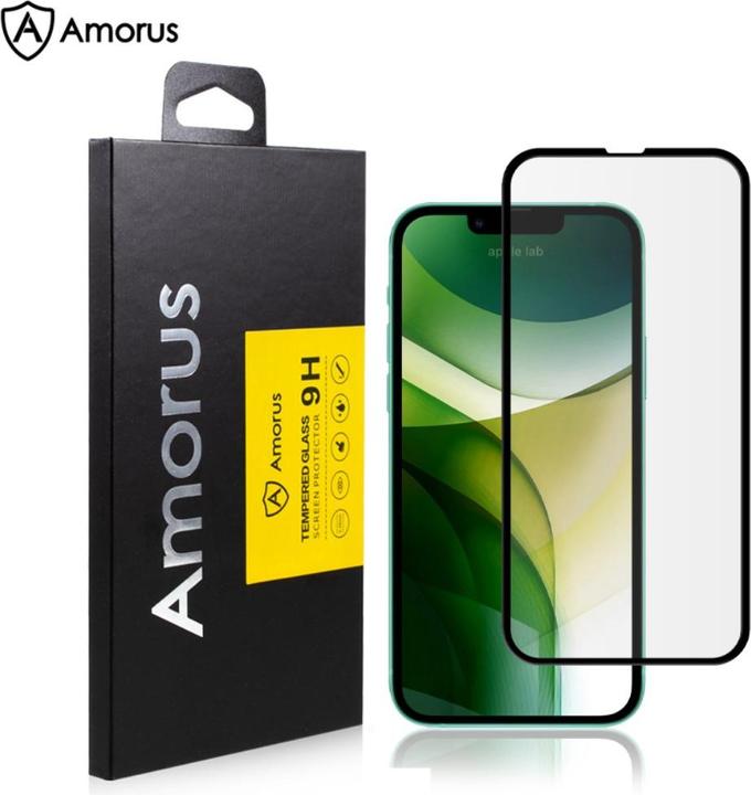 Image du produit Amorus iPhone 13 Pro Max Premium Protection d'écran en verre blindé plein écran (1 pcs, Apple iPhone 13 Pro Max)