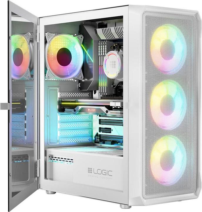 Actual product image Logic PORTOS ARGB MINIDI USB 3.0 Case White (ATX)
