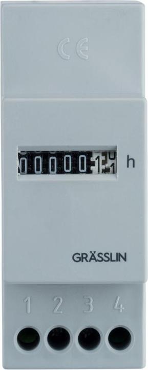 Produktbild Grässlin REG-Betriebsstundenzähler ELBRO taxxo 403, 220...240VAC, 50Hz, grau