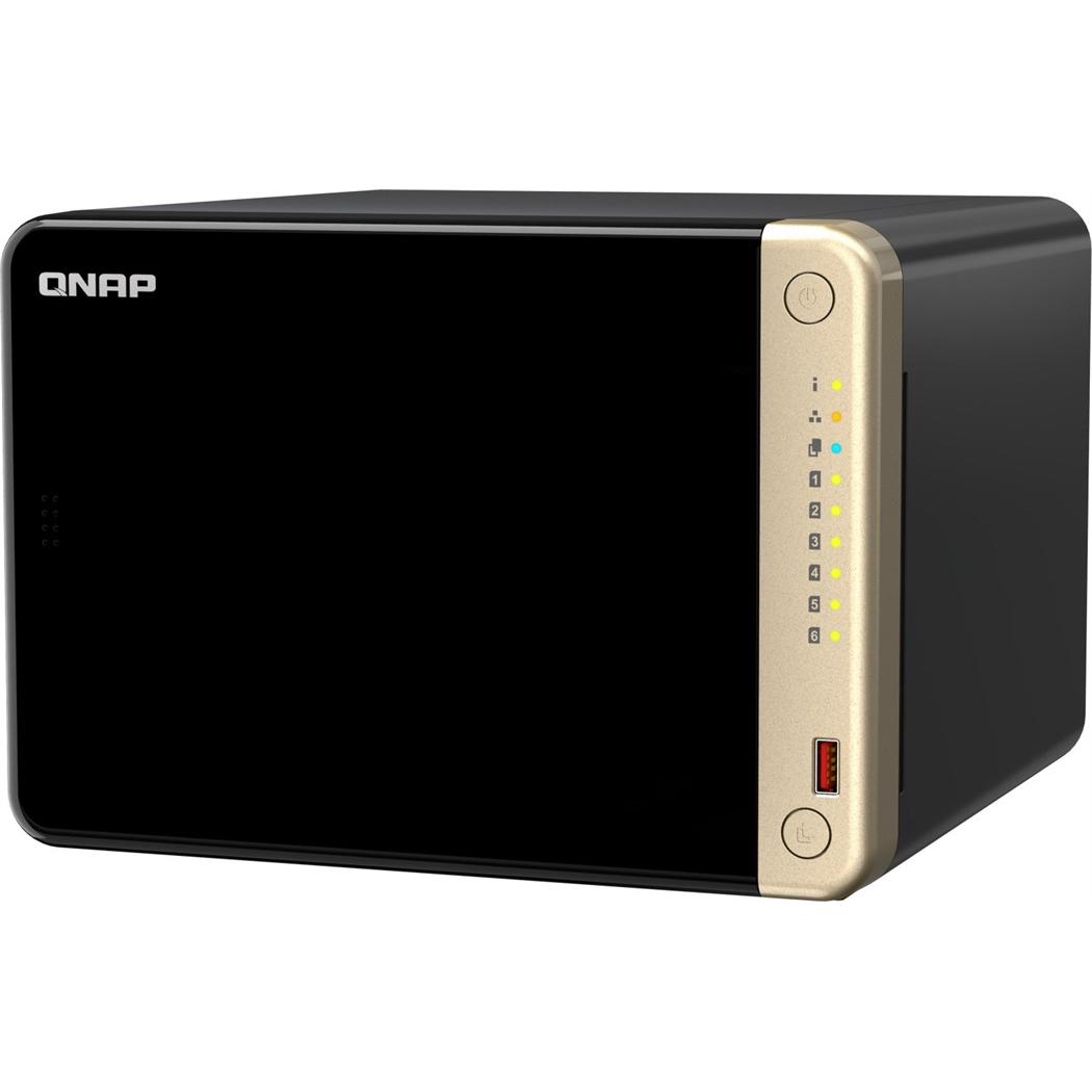 QNAP TS-664-4G (0 TB), NAS, Schwarz