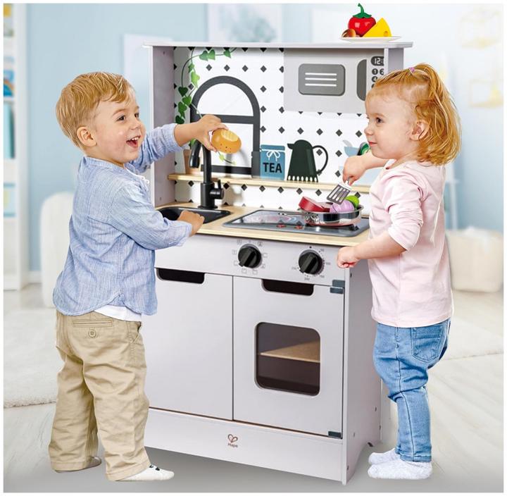 Produktbild Hape Kitchen Playset with Light & Sound warm beige gray