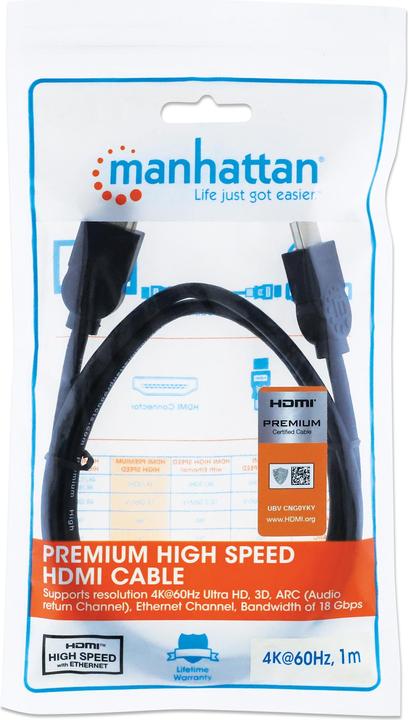 Produktbild Manhattan HDMI (Typ A) — HDMI (Typ A) (1 m)