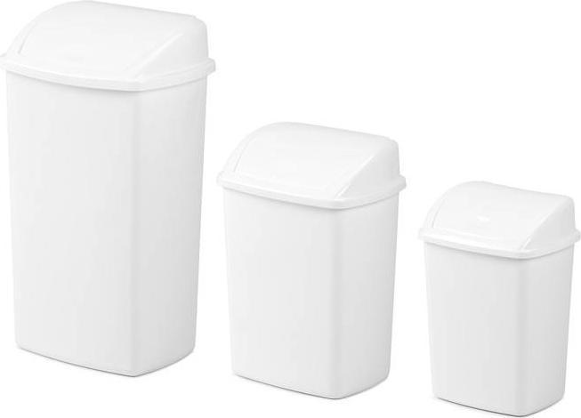 Actual product image Vepa Bins Waste collector with swing lid,, capacity 50 l, grey/black. (50 l)