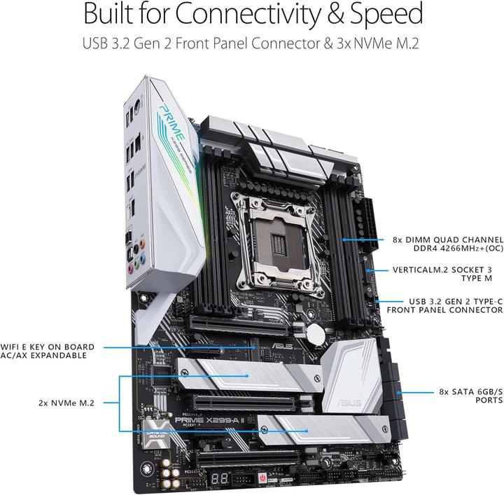 Produktbild ASUS Prime X299-A II (LGA 2066, Intel X299, ATX)
