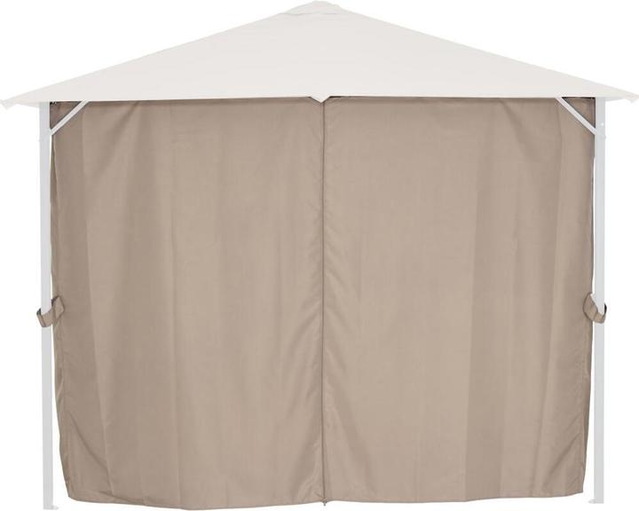 Actual product image Siena Garden Side panels Phoenix, for gazebo, taupe, complete set for closing all sides (538 cm, 333 cm)