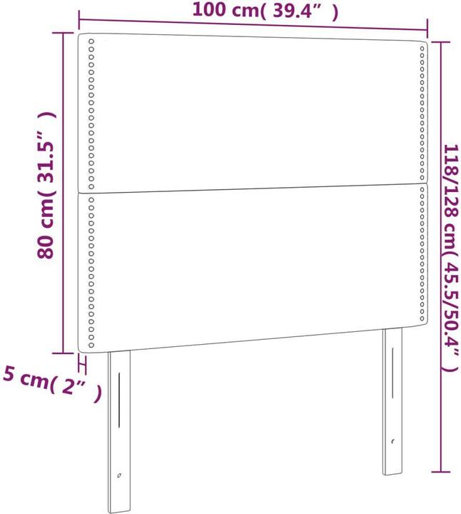 Image du produit vidaXL Kopfteil (100 x 5 x 128 cm)