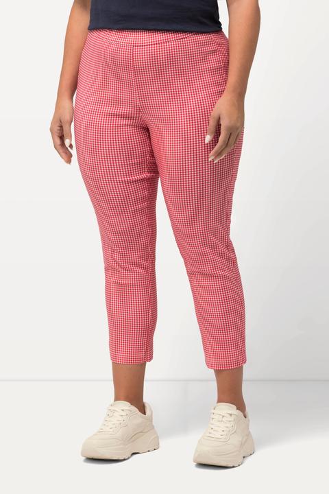Produktbild Ulla Popken 7/8-Bengalinhose Sienna, Vichykaro, hochelastisch (56)