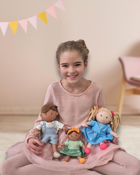 Actual product image Heless Stoffpuppe "Nela" mit Kleidchen zum An- und Ausziehen, 32 cm