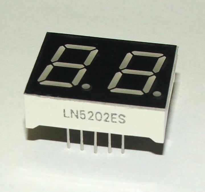 Image du produit OEM Afficheur 7 segments rouge Com. Cathode 2 caractères 12.7mm (Kit électronique)