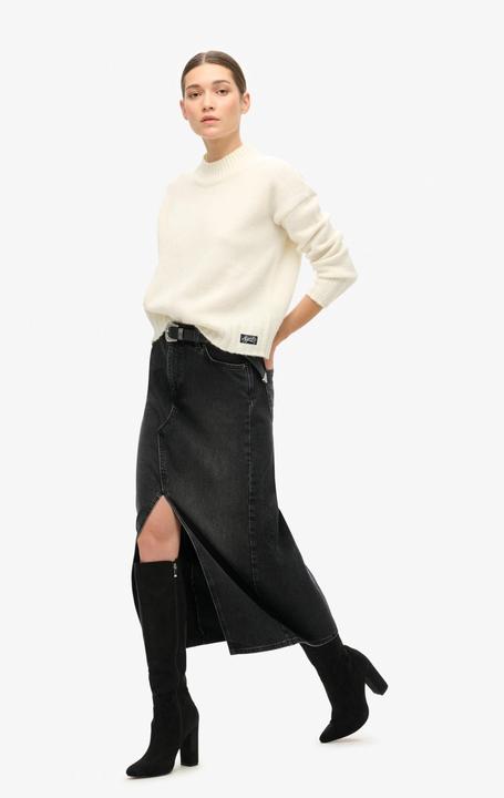Actual product image Superdry Denim Split Maxi Skirt (34)