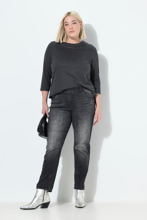 Produktbild Ulla Popken Boyfriend-Jeans, Ziernieten, Stretchdenim (50)