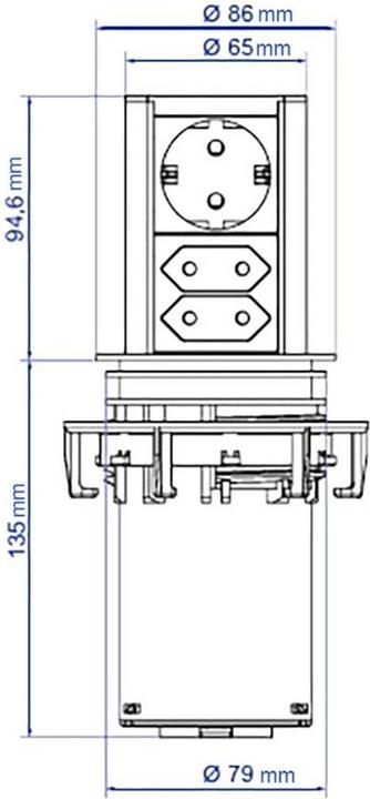 Actual product image Bachmann Elevator (1x, CEE 7/3, USB-A, 2 m)
