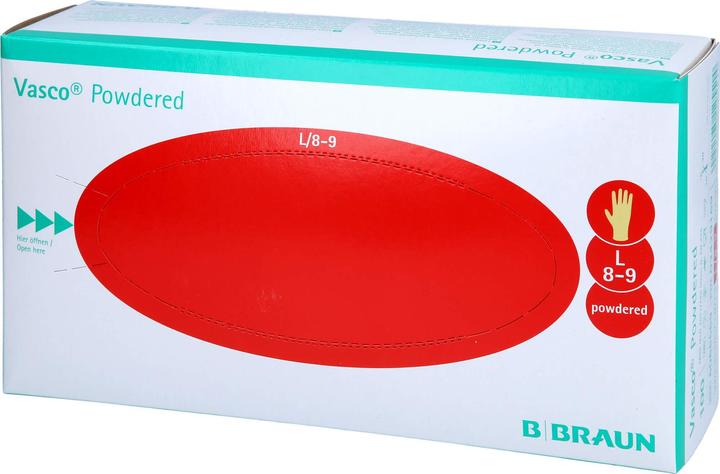 B.Braun VASCO Untersuchungshandsch Gross/ 8-9 gepudert, 100 St HAS (L)