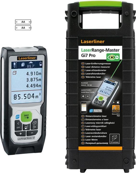 Produktbild Laserliner Laser-Entfernungsmesser grün LaserRange-Master Gi7 Pro (70 m, 515 nm)