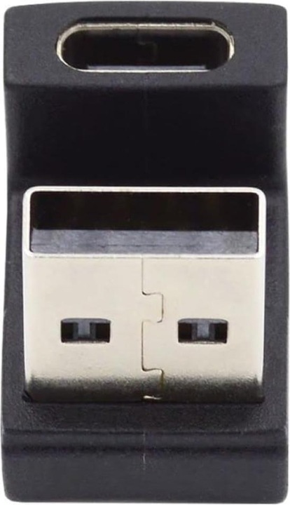 Actual product image PowerGuard USB-A to USB-C 180 degree angle U-shape up adapter (male/female) (USB 3.1)