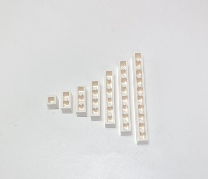 Actual product image LEGO bricks white 1x1, 1x2, 1x3, 1x4 - NEW! Quantity 100x (LEGO Classic)