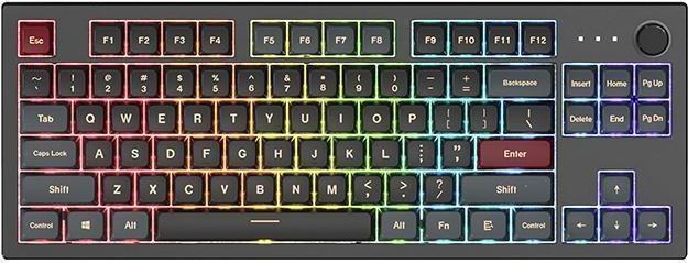 Actual product image Montech MKey TKL Darkness Gaming Keyboard - GateronG Pro 2.0 Red (US) (US, Cable)