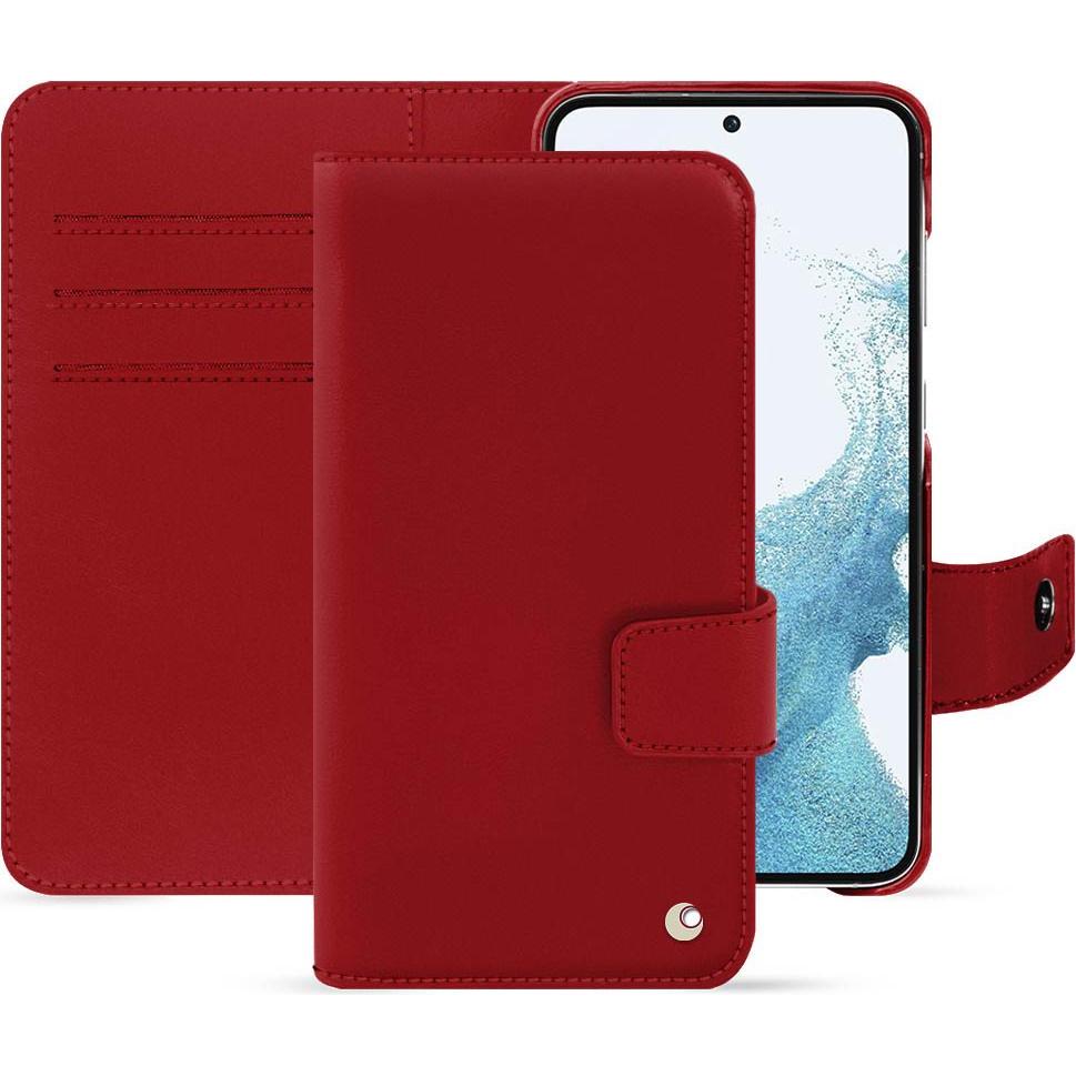 Noreve Lederschutzhülle Samsung Galaxy S23 (Samsung Galaxy S23+), Smartphone Hülle, Rot