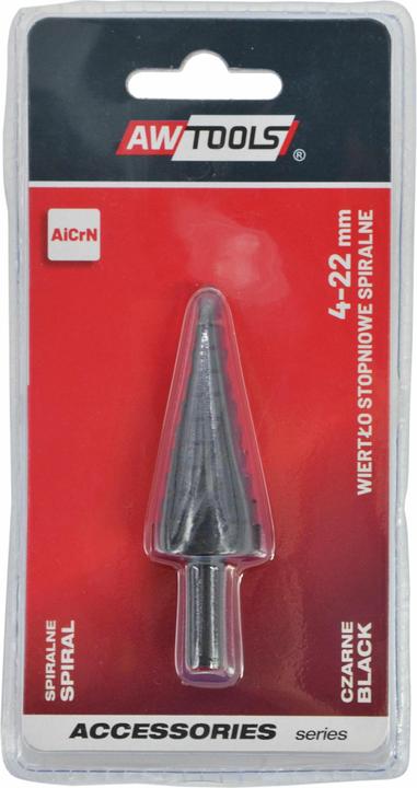 Produktbild Awtools Ein allmählicher Spiralbohrer/ 4-22 mm/ aicrn/ schwarz (4-22 Millimeter)