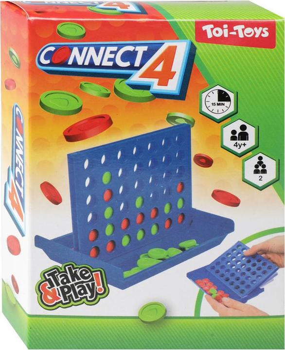 Actual product image Toi-Toys Connect 4 - Travelling game (English, German, French, Italian, Swiss German)